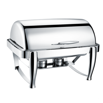 Stainless Stee Oblong Roll Top Chafing Dish